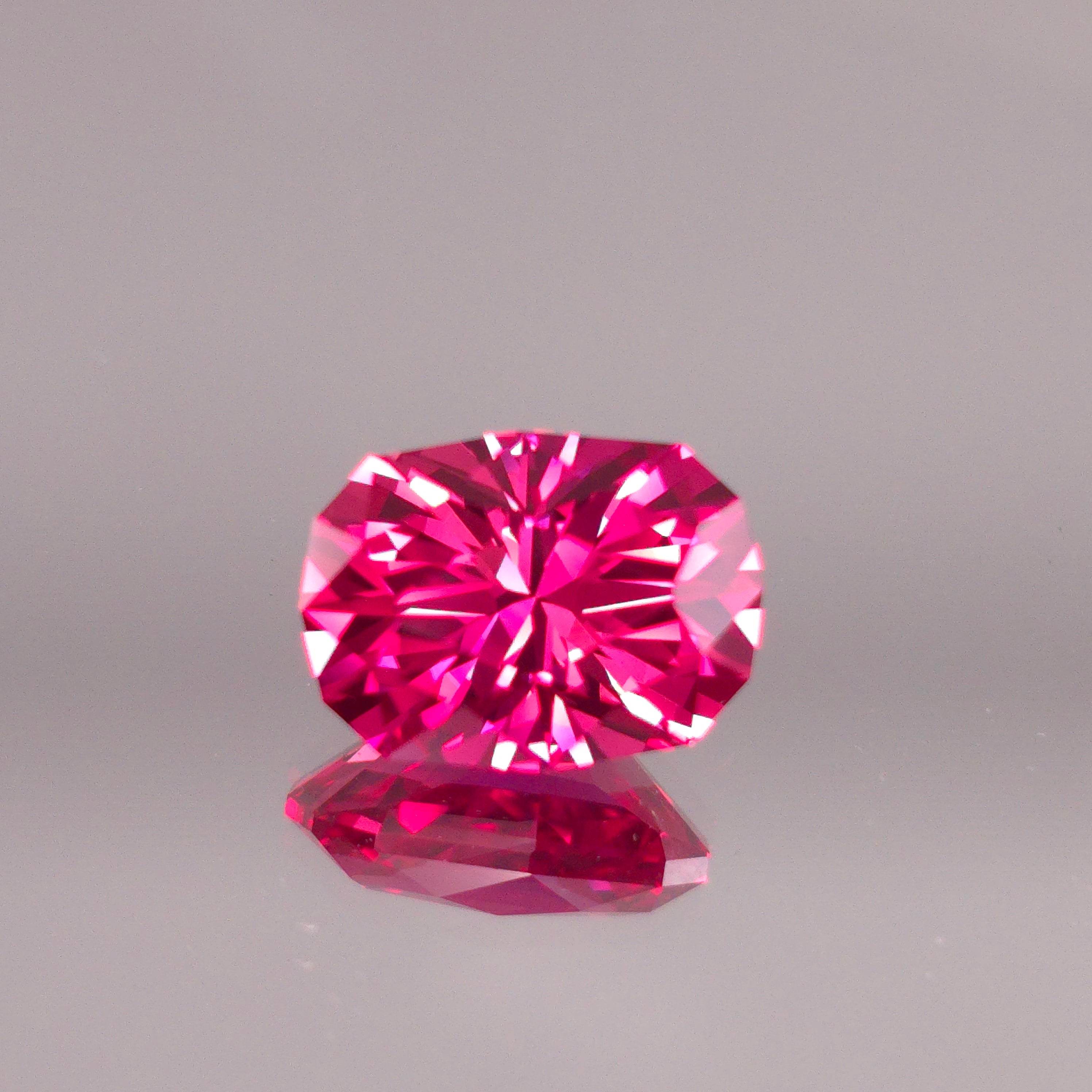RED OVAL  LAB SAPPHIRE 7.45mm x10 mm