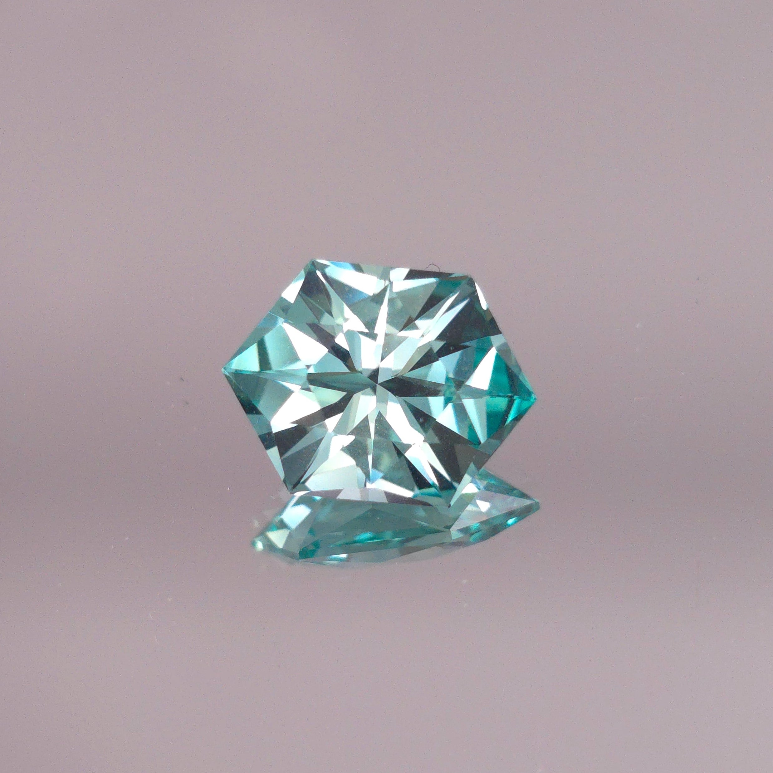 Seafoam Green lab sapphire  7.61mm x 10.24mm