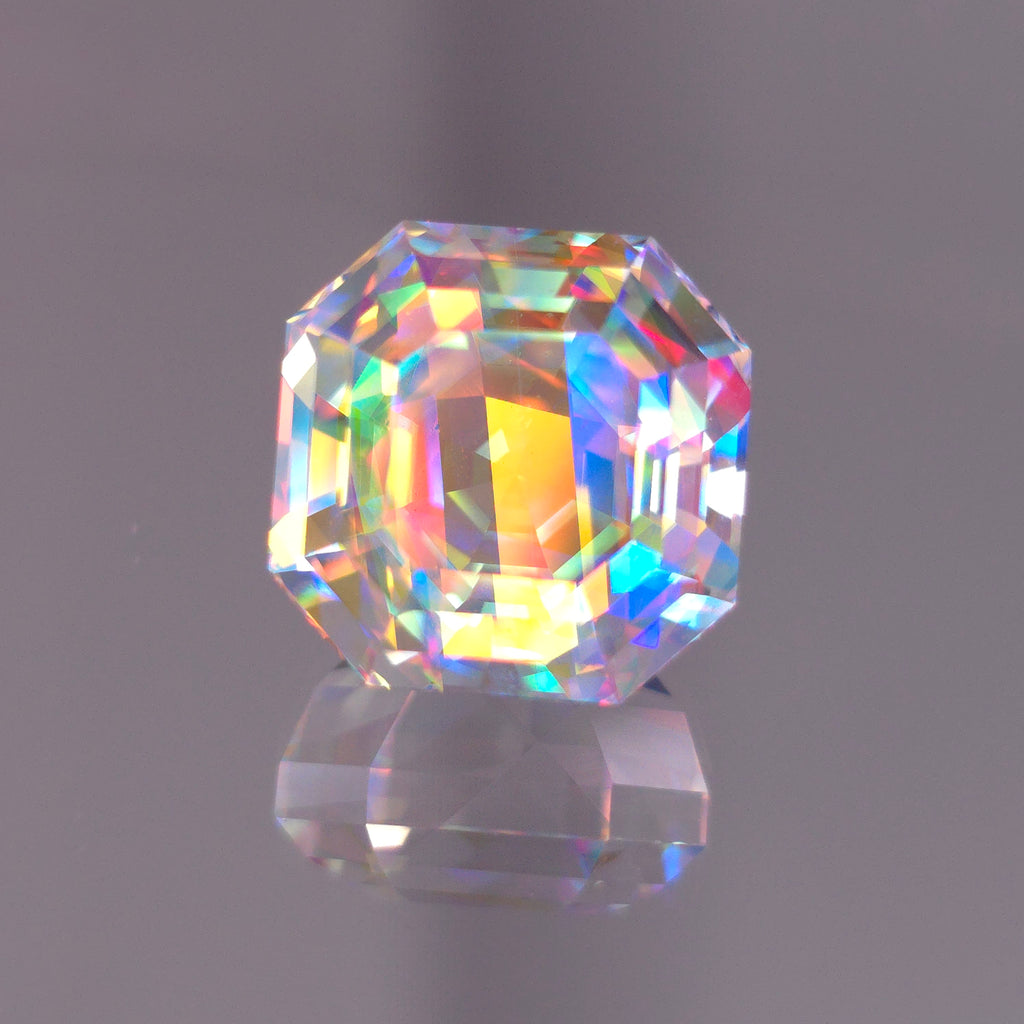 Rainbow Prism Cube Asscher Cut