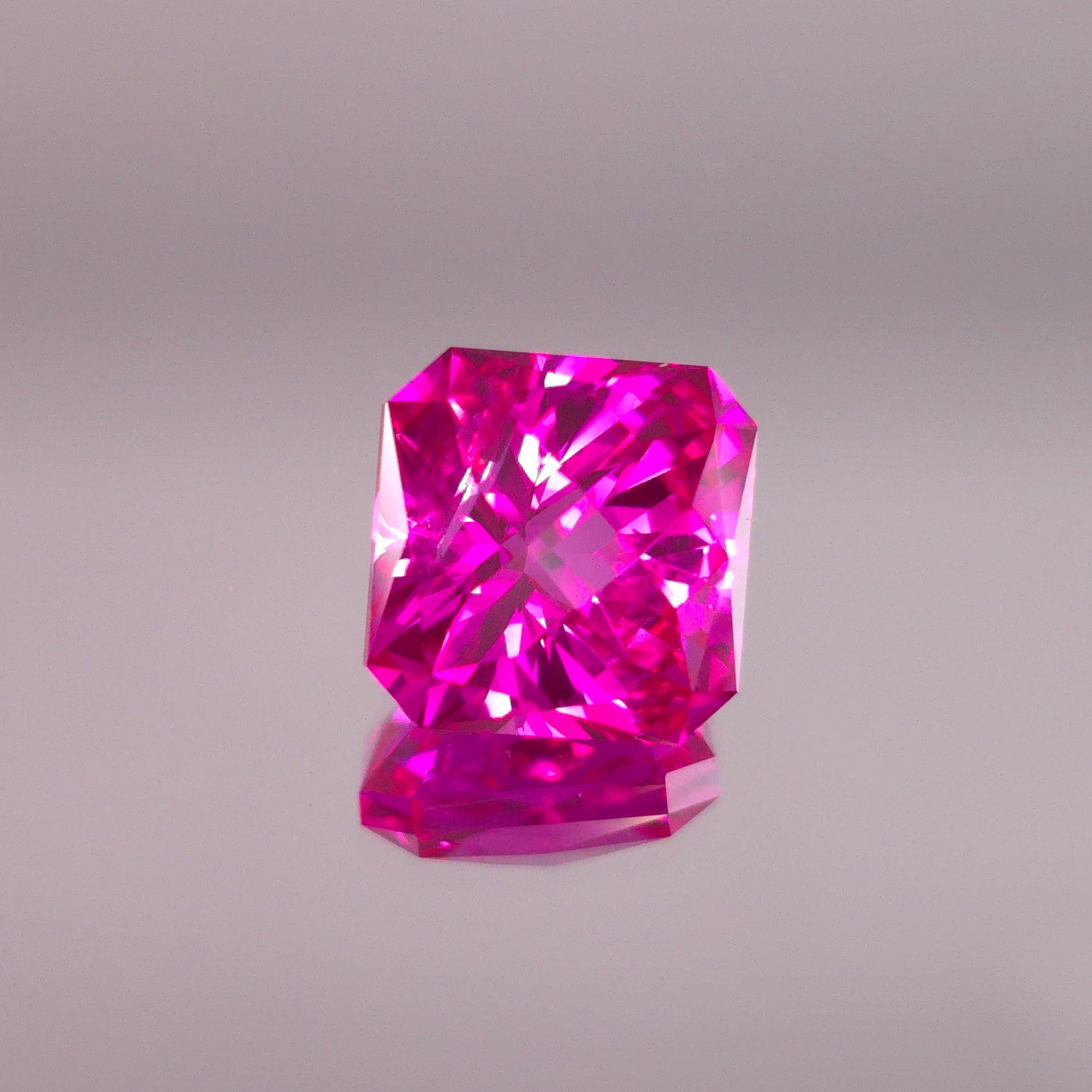 Neon Pink lab sapphire 8.80mm x 8.80mm
