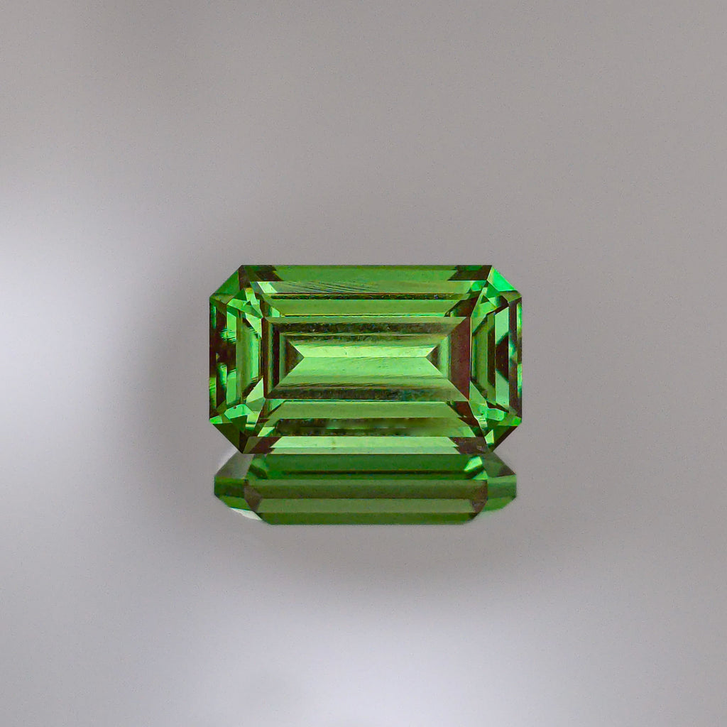 Emerald Cut Christmas Garnet YAG