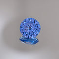 Light Blue Round Brilliant Lab Sapphire 7.39mm x 7.34mm Optical Gains