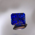 Royal Blue Lab Sapphire Cut In Rectangle Design   7.60mm x 9.17mm Optical Gains