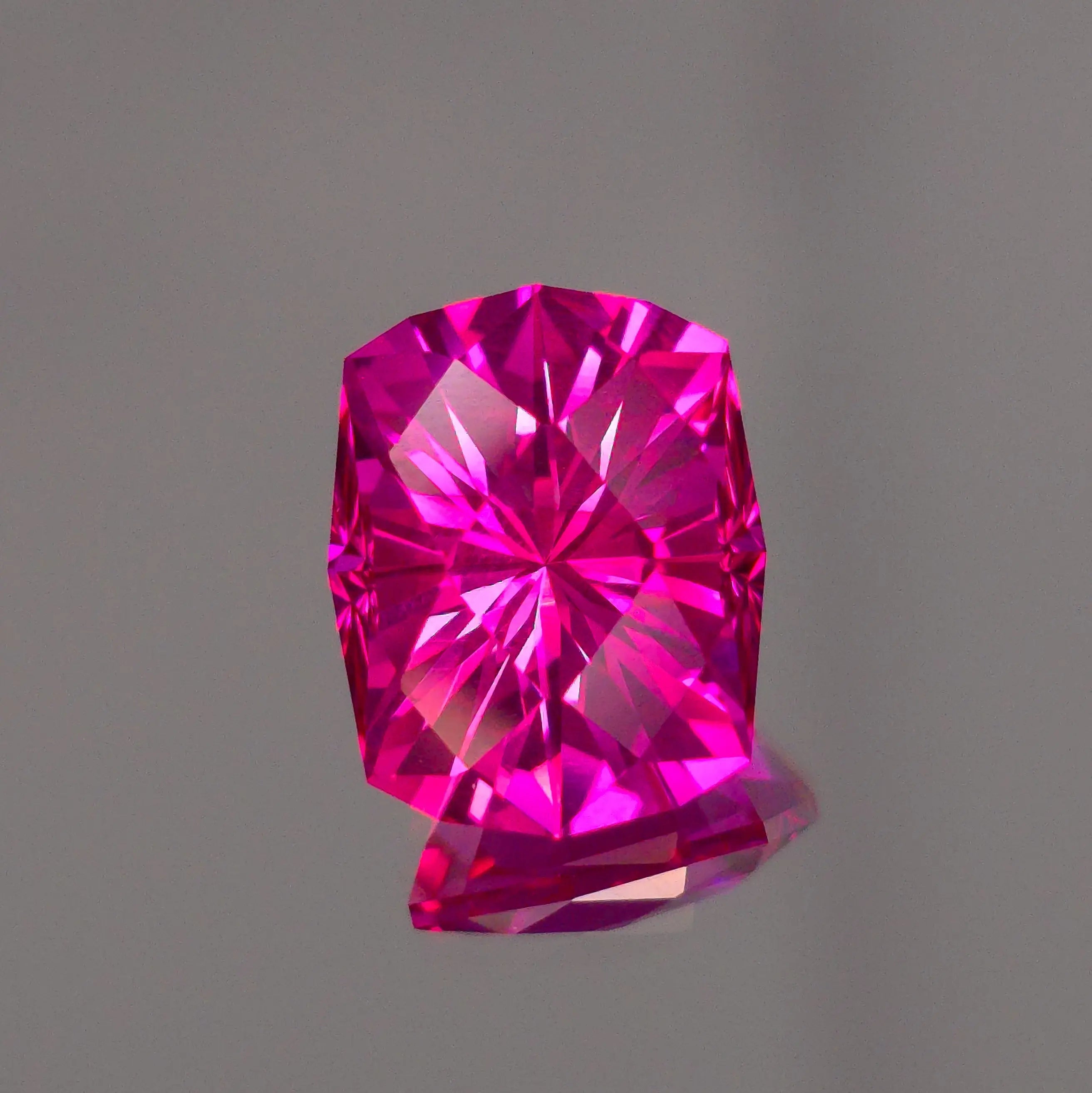 Neon Pink lab sapphire  12mm x9.5mm Optical Gains