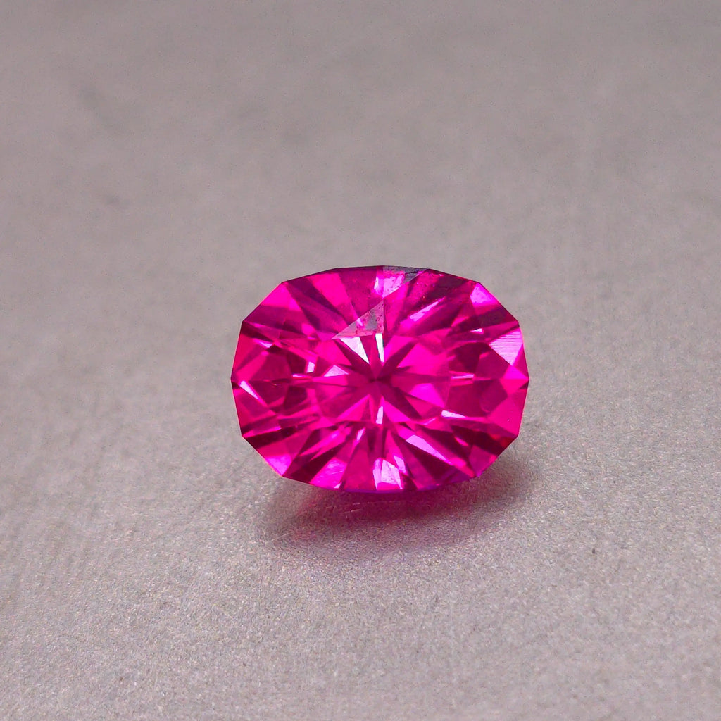 Red Lab Sapphire Lassitude Design 9.12mm x 7.04mm Optical Gains