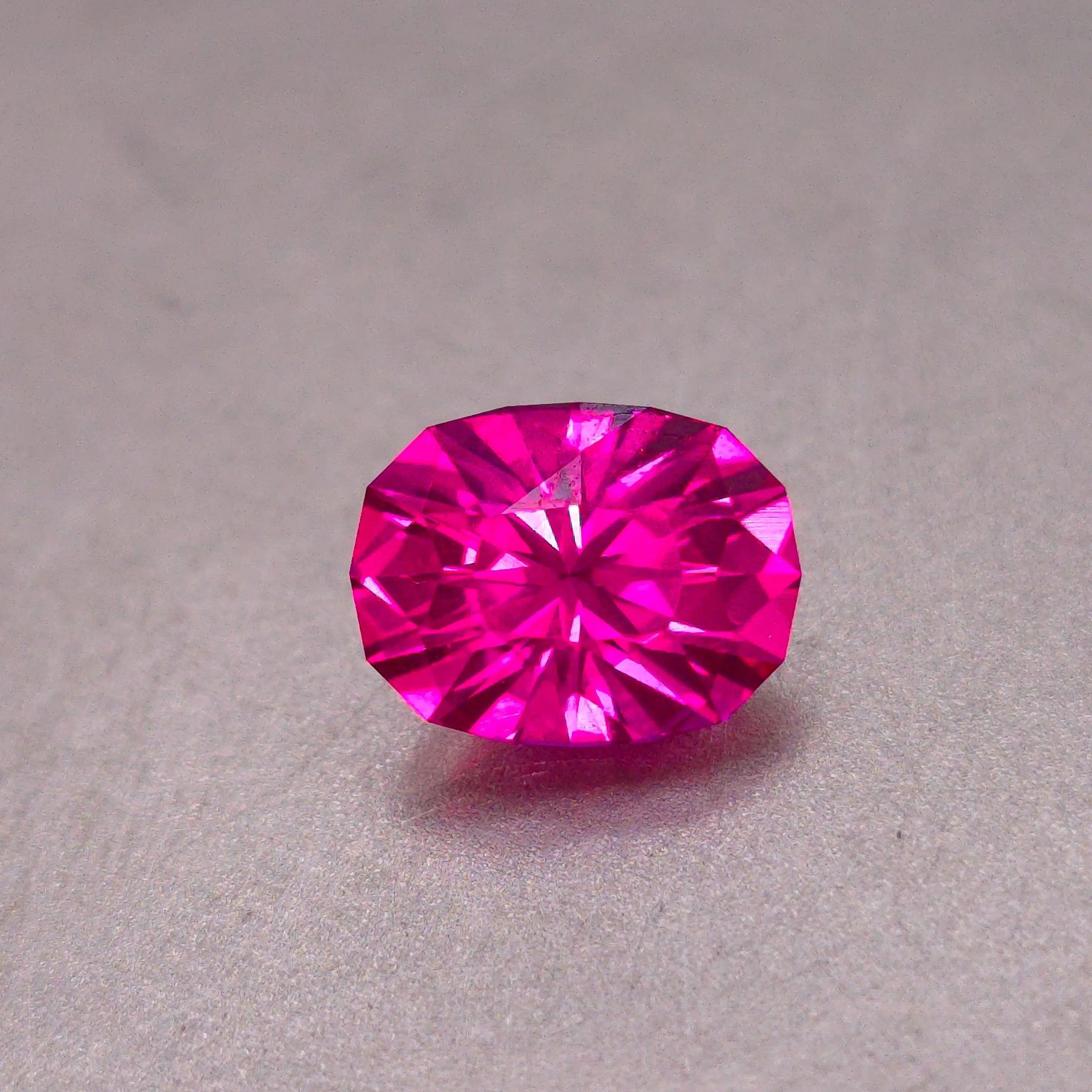 Red Lab Sapphire Lassitude Design 9.12mm x 7.04mm Optical Gains