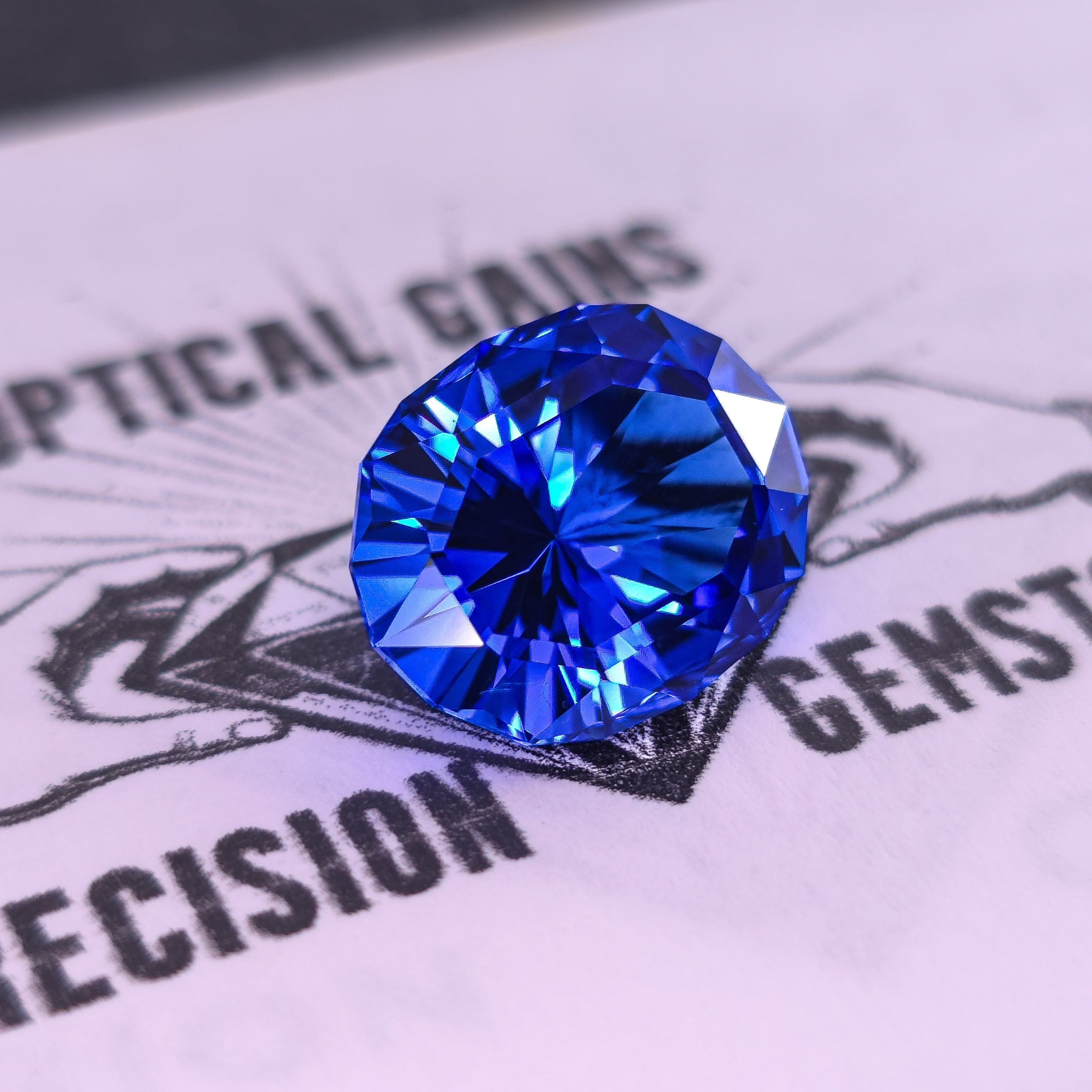 Rare Fire Blue Djeva Lab Spinel  Art Deco Oval cut