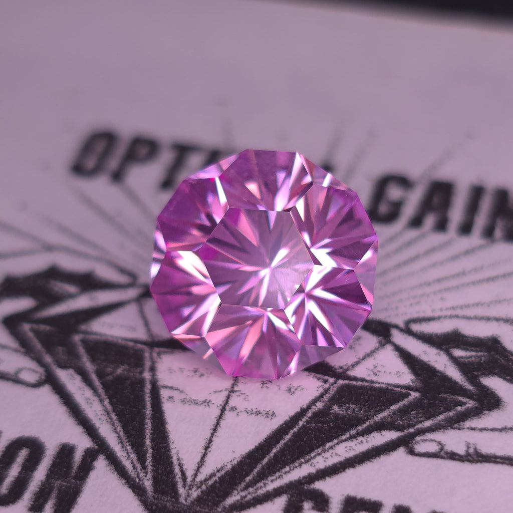 Pink Lab sapphire 10mm Gnome Geode