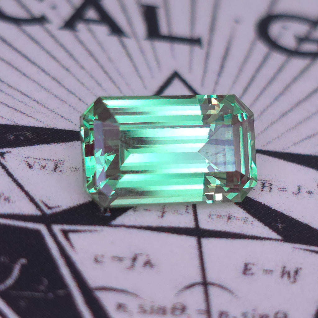 Emerald Cut Christmas Garnet YAG