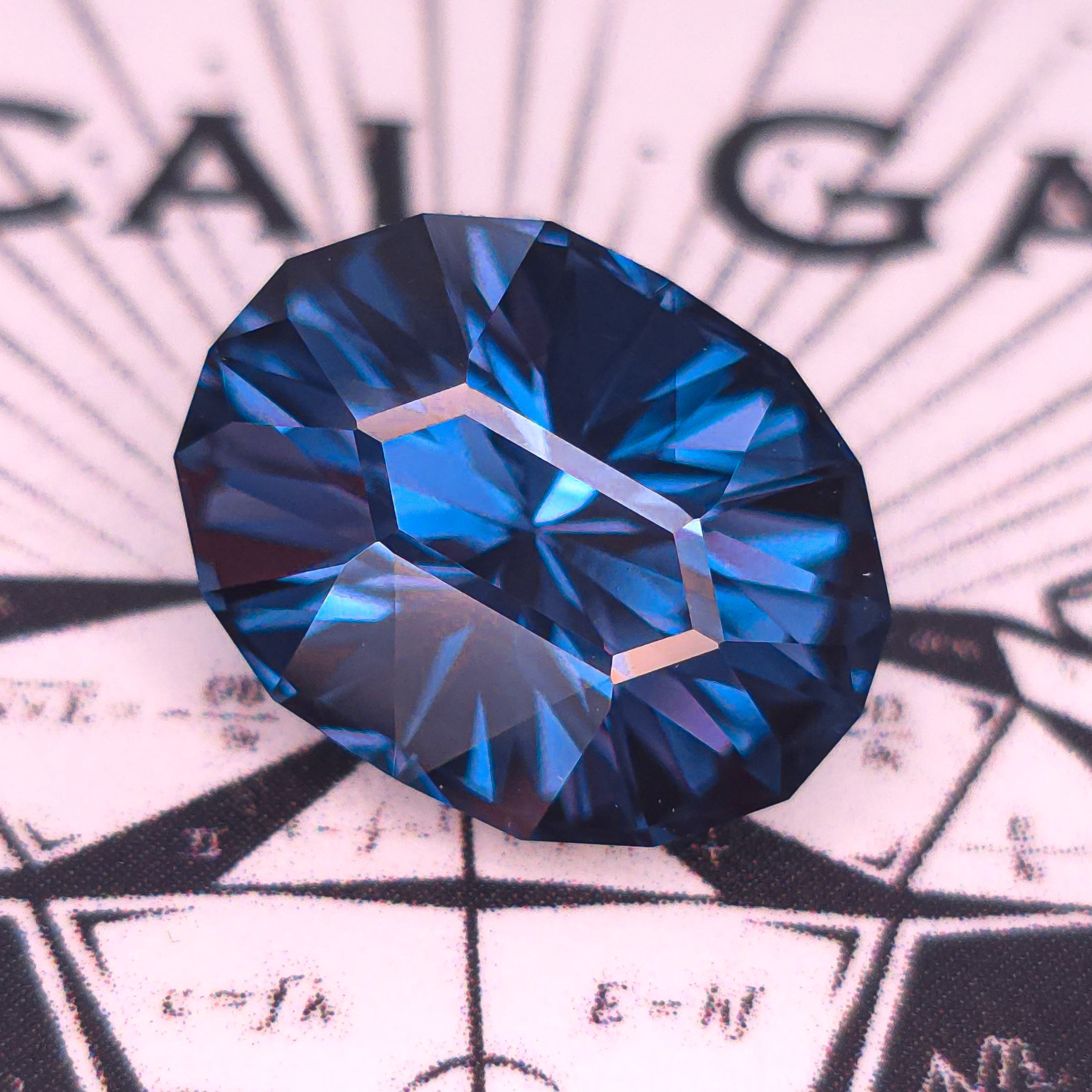 Teal lab Spinel Oval cut 10.58mm x 13.77mm