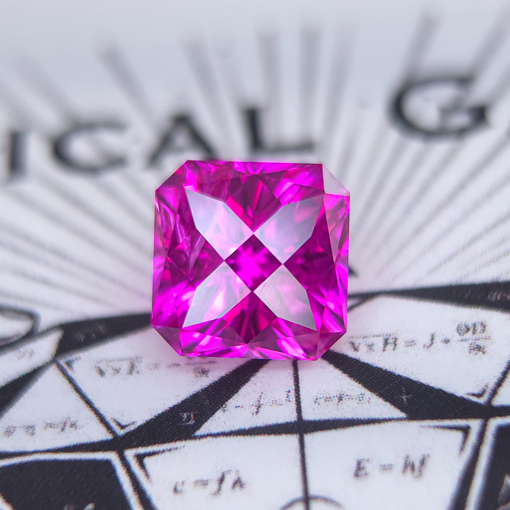 Neon Pink lab sapphire 8.80mm x 8.80mm