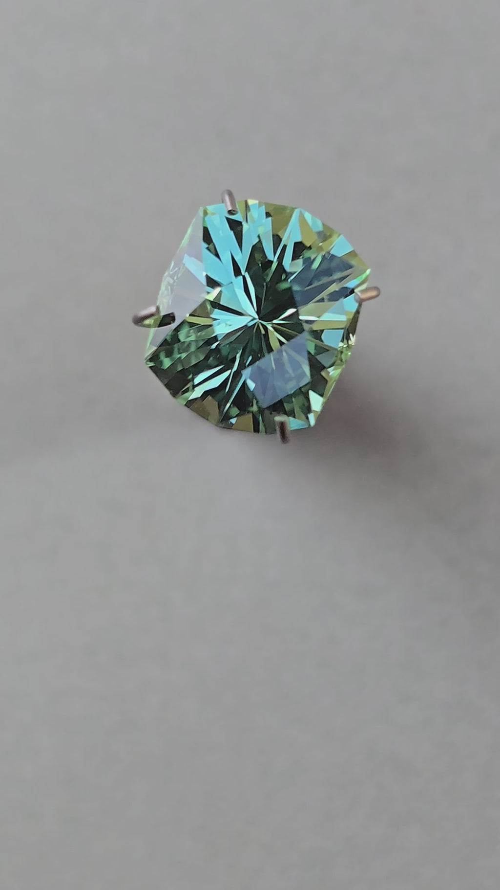 Seafoam Green Rectangle  lab Sapphire  7.72mm x10.40mm