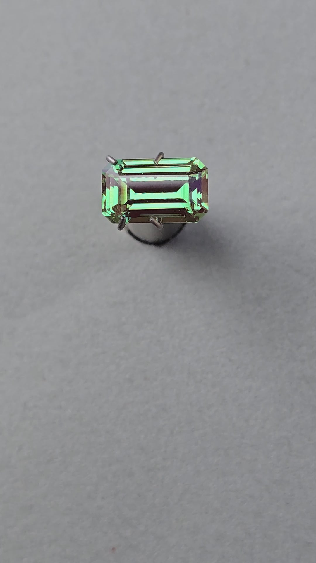 Emerald Cut Christmas Garnet YAG