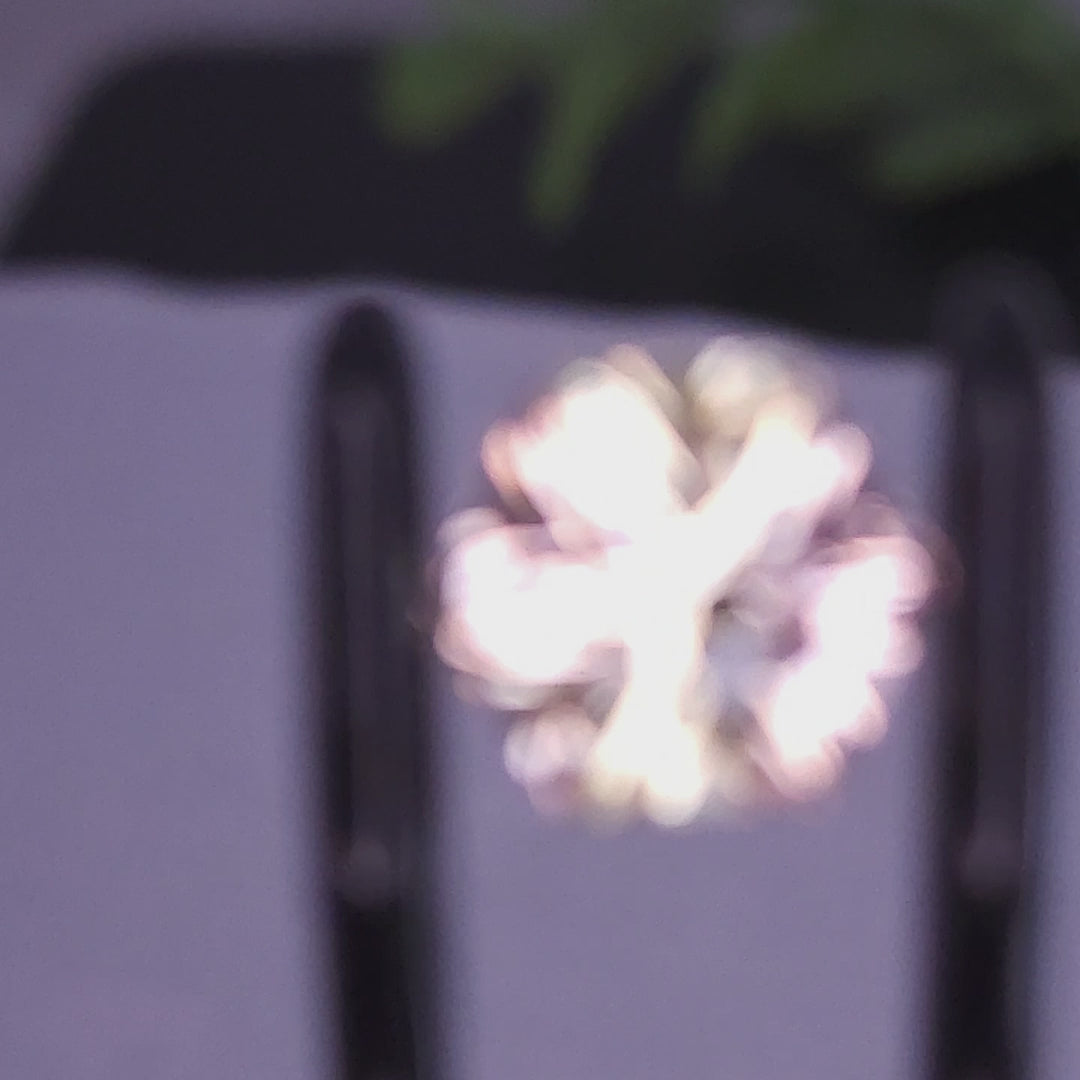 Bi-color yellow and pink " Pink Lemonade" lab sapphire  8.48mm  x 8.5 mm