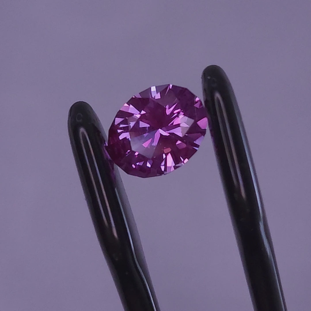 Lab grown Alexandrite oval cut  6.49mm x  8.05mm
