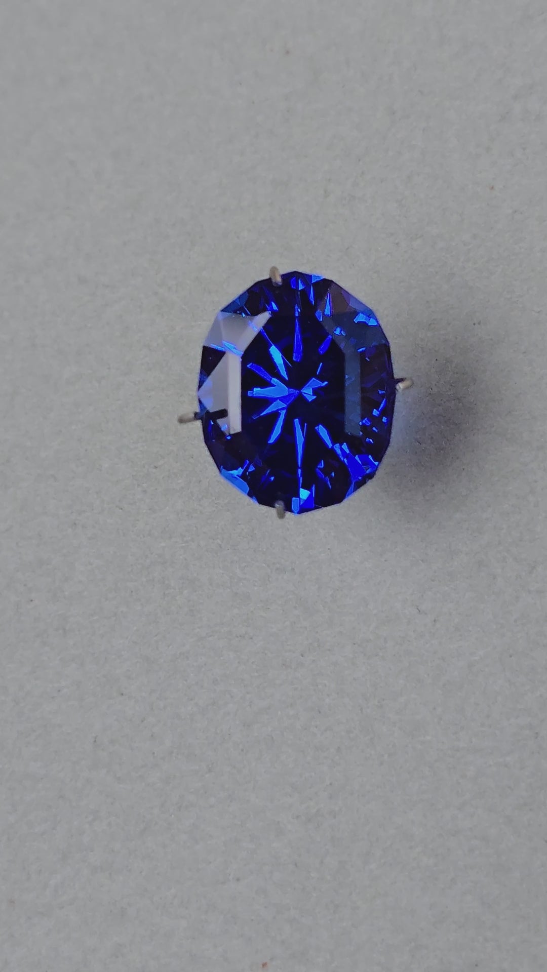 Rare Fire Blue Djeva Lab Spinel  Art Deco Oval cut