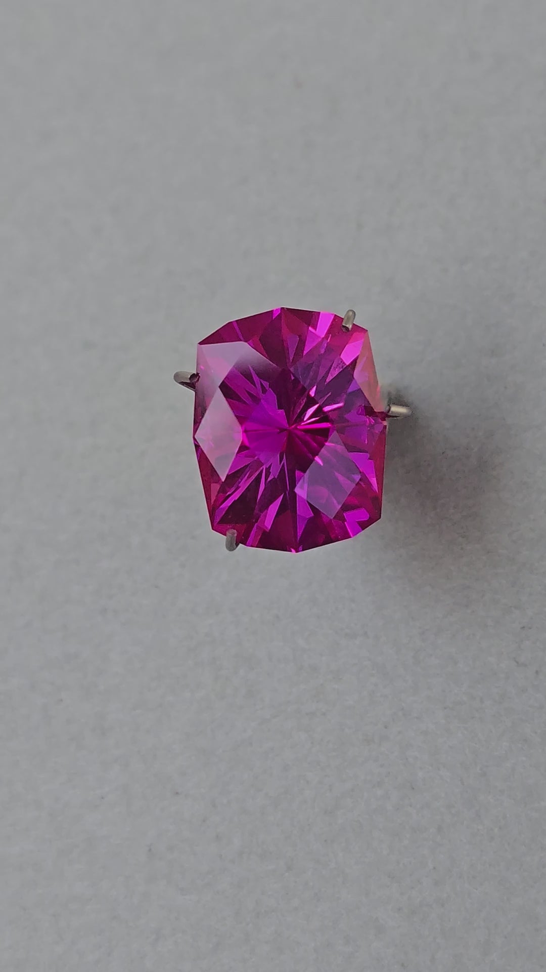 Neon Pink lab sapphire  12mm x9.5mm